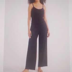 Black Rib Exercise/Sleep Pants